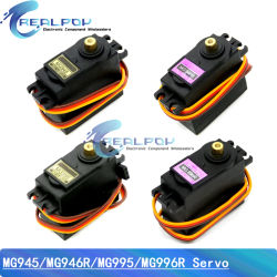 Servomotor de engranaje de Metal MG945 MG946R MG995 MG996R, servomotor analógico de alta velocidad para modelo de avión, coche RC, barco, Robot Arduino