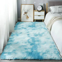 VIKAMA Alfombras antideslizantes peludas y esponjosas de lana de seda para dormitorio, alfombras peludas suaves lavables a máquina, alfombras modernas de felpa suaves