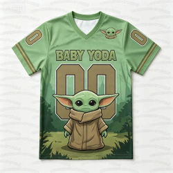 Camiseta de fútbol Summer Grogu Baby Yoda Mandalorian para hombre, mujer y niños, camiseta familiar a juego, regalo de fiesta, camiseta Y2k