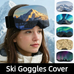 1/2/4/6 Uds gafas de esquí cubierta protectora moda nieve montaña estampado estrellado portátil a prueba de polvo cubierta de gafas de esquí a prueba de arañazos
