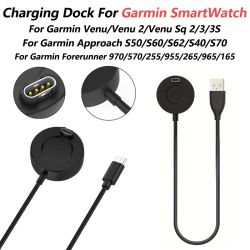 Cargador USB para Garmin Forerunner 965 955 945 935 745 265 255 245 55 45, Base de Carga para Reloj Inteligente, Cable de Repuesto