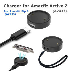 Cargador para Amazfit Active 2 (A2437) Accesorios para reloj inteligente con cable de carga para Amazfit Bip 6 (A2435)