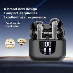 Auriculares Bluetooth HiFi Estéreo con Cancelación de Ruido, 42 Horas de Duración de Batería, Auriculares Deportivos Intrauditivos para Teléfonos Android e iOS
