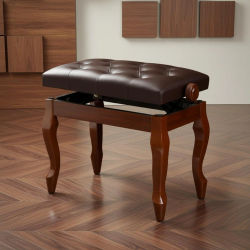 Banco de Piano Ajustable, Resistente, con Altura Regulable, Silla Acolchada para Teclado, Fácil de Limpiar, Mueble Musical