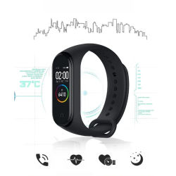 Pulsera inteligente pulsera M4 pantalla LED podómetro deportivo Bluetooth impermeable con Monitor de ritmo cardíaco reloj inteligente hombres mujeres