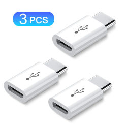 Adaptador Micro USB hembra a tipo C macho, convertidor Micro-B a USB-C, cable de carga, accesorios para teléfono, 2/3 uds.