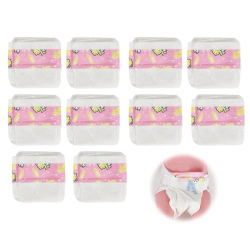 10 Uds. Pañales para muñecas bebés, pañales para jugar a las casitas, muñecas Reborn, decorar, pañales para bebés, pañales de simulación, accesorios de juguete, pañales