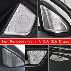 Para mercedes-benz A CLA GLA clase W176 X156 C117 altavoces de puerta de coche de acero estéreo decorar cubierta cubierta embellecedora de altavoz
