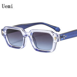 Nuevas gafas de sol cuadradas pequeñas de moda para mujeres y hombres, diseño moderno, gafas de sol Retro con montura de doble Color, gafas de sol UV400