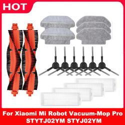 Para Xiaomi Mi Robot aspirador Mop 2S / Mop P / Mop Pro / XMSTJQR2S / STYTJ02YM piezas de repuesto cepillo lateral principal fregona con filtro Hepa