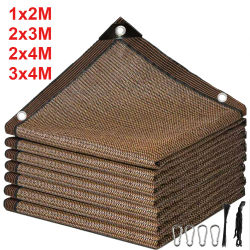 Malla de sombreo de PE anti-UV, lona resistente con ojales, protección UV múltiple para terrazas exteriores y jardines de plantas