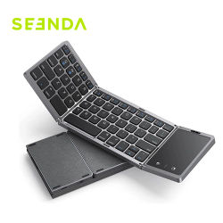 Seenda-teclado plegable inalámbrico con Bluetooth, recargable, portátil, para PC, Mac, Smartphone, Windows, iOS, Android