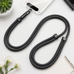 Cordón universal para teléfono con clip - Anti-Gocha mejorado 360 ° Correa ajustable para el cuello y bandolera con rotación compatible con todos los teléfonos