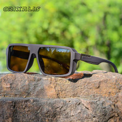 CRIXALIS gafas de sol polarizadas cuadradas clásicas para hombres y mujeres, gafas de sol deportivas de moda para hombre, gafas de sol Vintage para conducir al aire libre y pescar