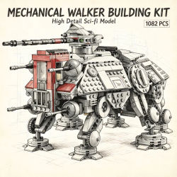 1082 Piezas de Bloques de Construcción de Robot Mecánico, Juguete STEM de Construcción Mecánica, Kit de Modelo de Figura de Acción para Ensamblar, Coleccionable