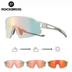 ROCKBROS gafas fotocromáticas para ciclismo hombres mujeres deportes al aire libre senderismo gafas de sol fotocromáticas MTB gafas para bicicleta de carretera