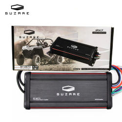 Amplificador Bluetooth marino GUZARE con resistente al agua IPX7, altavoz máximo de 300 × 4 canales @ 4 ohmios, puenteable a 200 W × 2 @ 4 ohmios