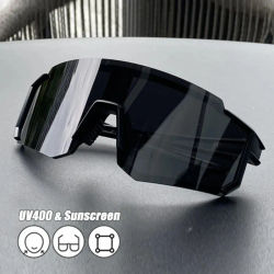 Gafas de Sol para Ciclismo con Protección UV400 para Hombre y Mujer, Anti-Ultravioleta, para Deportes al Aire Libre, Senderismo, Escalada, MTB, Montura Grande, Gafas de Gran Tamaño