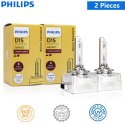 Philips 2pcs HID D1S D2S D2R D3S D4S D5S 35W Xenon Estándar 4200K Lámparas Originales para Coche, Reemplazo y Mejora de Faros Delanteros Genuinos