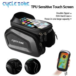 Bolsa para teléfono de bicicleta, bolsas para marco de tubo frontal superior, bolsa frontal para ciclismo, pantalla táctil, accesorios para bolsas de teléfono para bicicleta de montaña y carretera