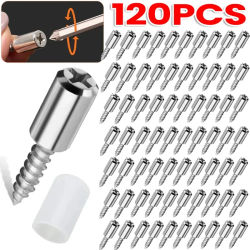 Juego de 5/30/60 tornillos de sujeción para estantes de gabinetes laminados con mangas antideslizantes, pasadores para estantes de cocina, vidrio, muebles y armarios