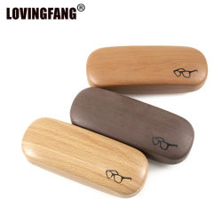 Estuche rígido para gafas de alta calidad, estuche para gafas de grano de madera para mujer, caja para gafas de lectura portátil para hombres, estuches para gafas