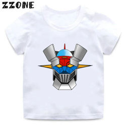 Camisetas de Anime japonés con estampado de Mazinger Z para niños, Ropa para Niñas, camiseta para bebés, Tops de manga corta para niños, ooo5186