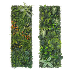 Panel de Pared de Plantas Artificiales de 40-120 cm, Helecho Tropical, Fondo de Plástico Verde para Colgar en Casa, Hotel, Jardín Exterior, Decoración