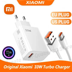 Cargador Xiaomi 33W QC 3,0 Cable USB tipo C de carga rápida 6A adaptador de cargador de teléfono móvil de carga Turbo rápida para Samsung Xiaomi