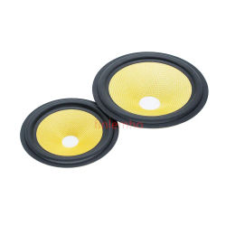 Cono de fibra de altavoz Woofer, Kit de reparación envolvente de goma de 6,5/8 pulgadas, Color amarillo para estudio de cine en casa, sistema de grabación DIY, 1 ud.