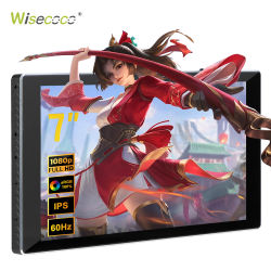 Monitor Portátil Táctil Wisecoco de 7 Pulgadas, 1920x1080 FHD, HDMI Tipo C, Pantalla para Computadora Portátil, Juegos, PC, Raspberry Pi, XBox, Switch