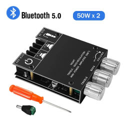 ZK-502MT 2,0 estéreo Bluetooth Audio Digital HIFI módulo de placa amplificadora 50W * 2 melodías de graves altos y bajos