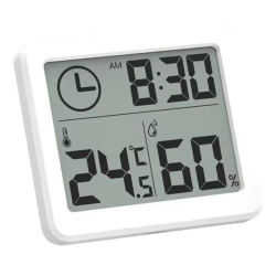 Termómetro higrómetro multifunción, reloj electrónico automático con Monitor de temperatura y humedad, pantalla LCD grande de 3,2 pulgadas