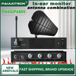 Combinador de antenas Paulkitson PA411, antena direccional PA805, gestor de RF para monitores intrauditivos inalámbricos de la serie PSM, para espectáculos en vivo en el escenario.