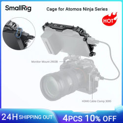 Jaula SmallRig para la serie Atomos Ninja con riel NATO, abrazadera de cable de tornillo de 1/4”-20 para proteger completamente el monitor de cámara -CMA2209