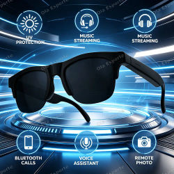 Nuevas Gafas Inteligentes con Cámara IA 2026, Control Táctil, Grabación de Fotos, Traductor, Asistente de Voz, Música, Bluetooth Inalámbrico