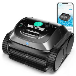Aspiradora robótica inalámbrica para piscinas WYBOT C1 OS800 con control por aplicación, succión ultrafuerte, 4600 mAh, 120 minutos de autonomía.