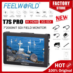 Monitor de Cámara FEELWORLD T7S PRO de 7 Pulgadas, 2000NIT, Ultra Alta Luminosidad, 3G SDI, 4K HDMI60Hz