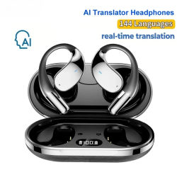 Audífonos Inalámbricos con Traducción, Graves HIFI, Reducción de Ruido ENC, 144 Idiomas, IA en Tiempo Real, OWS, Bluetooth 5.4
