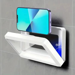 Funda Universal fija para teléfono móvil, resistente al agua y antiniebla, para bañeras, soporte para teléfono con drenaje, impermeable, tocado, para ducha