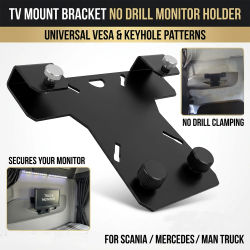 Soporte de montaje para TV sin taladro, soporte para monitor para camiones Scania, Mercedes, MAN