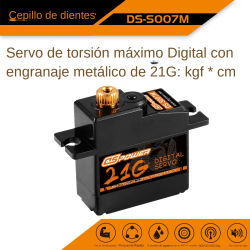 DSpower 21g Metal Gear mini servo 4,2 KG 17g Servo para 1:18 1:16 rc car slash E-Revo 144001 Robot de avión C24 D12 MN99S MN86 RC