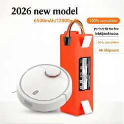 Batería de repuesto de 14,4 V y 6500 mAh para aspiradora robótica, compatible con los modelos Xiaomi Roborock S55, S60, S65, S50, S51, S5 MAX y S6.