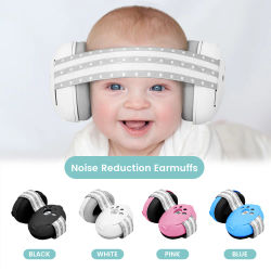 Orejeras para bebés con diadema elástica, orejeras para bebés ideales para vuelos, orejeras con reducción de ruido para bebés, auriculares para bebés
