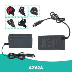 Reemplazo del adaptador 42V 2A para el cargador Segway Ninebot Xiaomi M365, Bird, Lime, Lime-S, Skip, Spin, cargador de scooter eléctrico