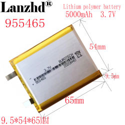 1-10 unidades de batería de polímero de litio de 3,7 V, 5000mAh, 955465, paquete suave para batería de banco de energía, altavoces Bluetooth, tableta, DVD