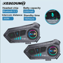 1/2 Uds casco de motocicleta intercomunicador Bluetooth auriculares inalámbricos Intercomunicador Moto impermeable manos libres auriculares de llamada