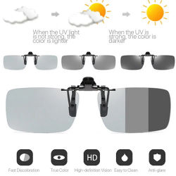 Gafas de sol fotocromáticas polarizadas con Clip UV400, gafas de sol polarizadas para pesca y conducción, lentes para miopía, accesorios con Clip
