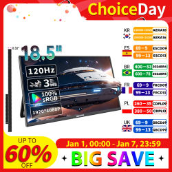 HGFRTEE Monitor portátil pantalla de juegos de ordenador de 18,5 pulgadas 100Hz 100% sRGB FHD 1080P pantalla para ordenador portátil regalo de vacaciones PC PS4/PS5