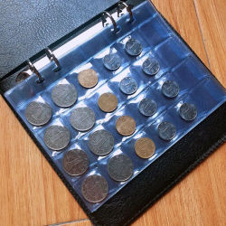Libro de colección de monedas de gran capacidad, 480/120 bolsillos, carpeta de monedas antigua, álbum de colección, carpeta de volumen conmemorativa real